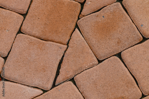 Pattern of brick block on walkway,The triangle block is differen