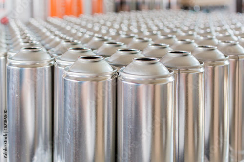 Tin blank tubes in rows