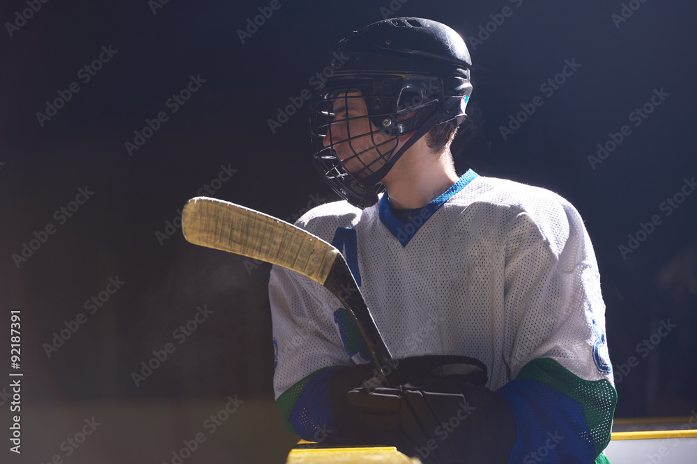 Fototapeta premium ice hockey player portrait