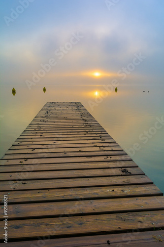 Herbstmorgen am Schwarzer See, Mecklenburgische Seenplatte