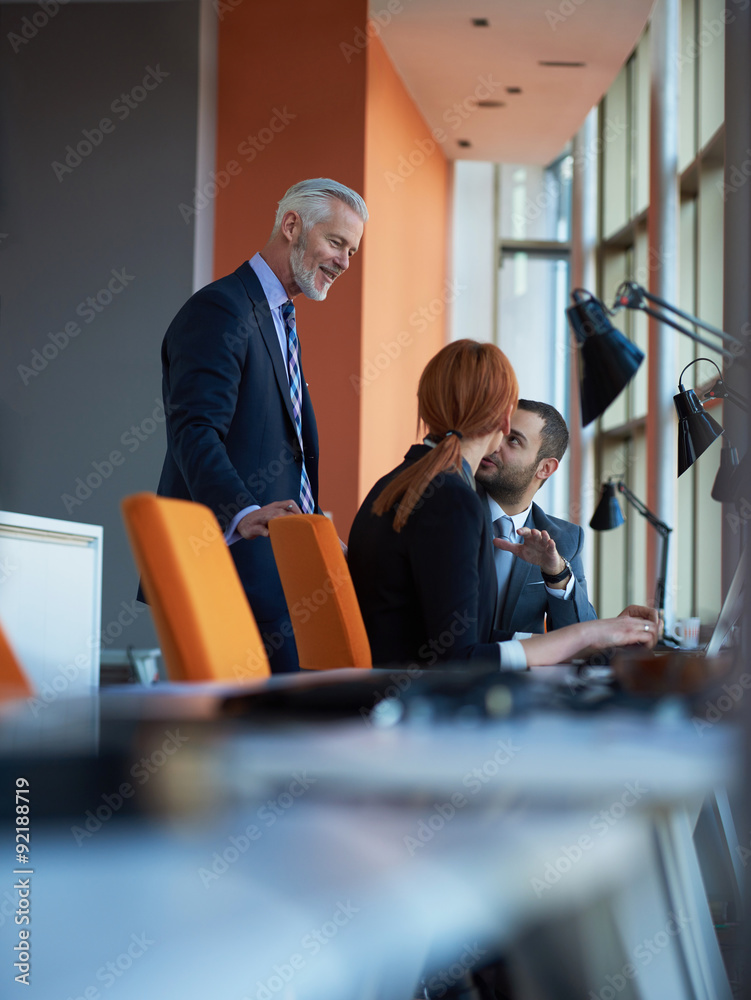 Naklejka premium business people group on meeting