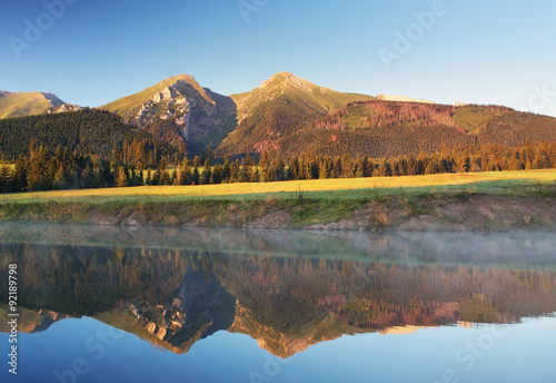 Beauty mountain panorama with lake - Slovakia