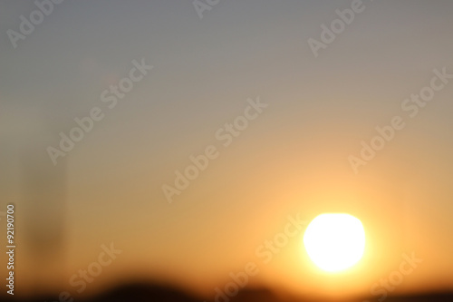 blurred background sunset
