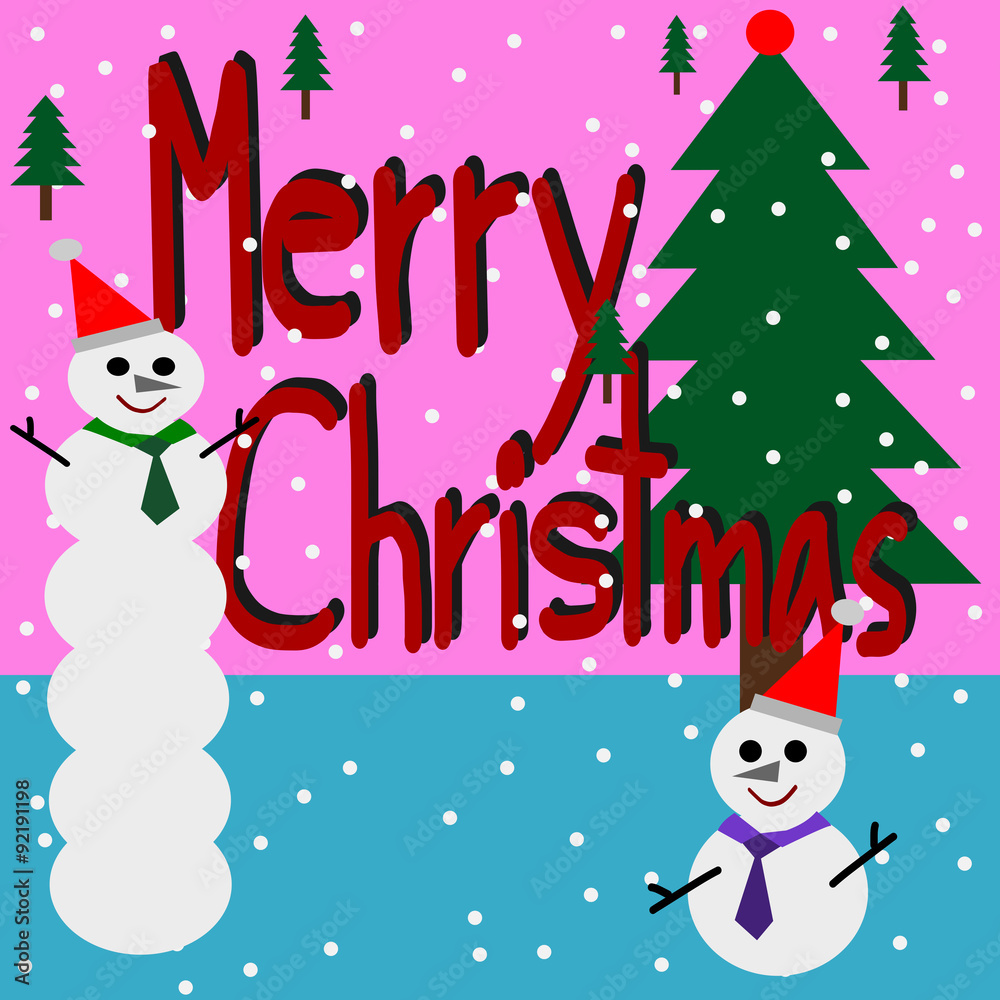 Merry Christmas And Happy New Year, snowman, Template Christmas greeting card vector Merry Christmas And Happy New Year, snowman, Template Christmas greeting card vector