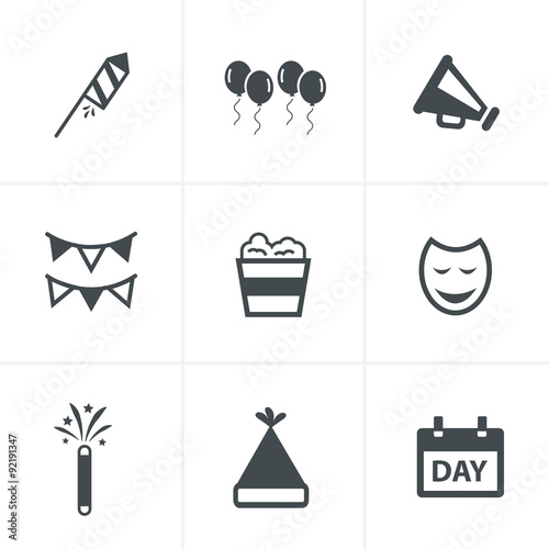 party Icons Set, Vector Design
