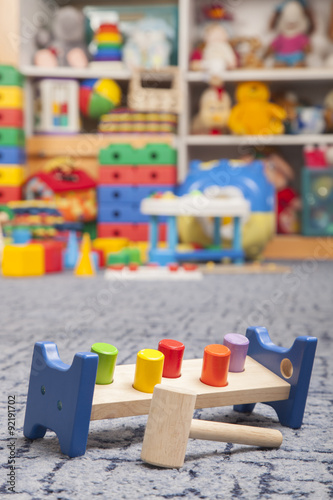 Wallpaper Mural wooden colour toy Torontodigital.ca