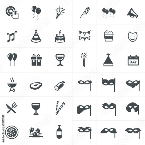 party Icons Set, Vector Design set