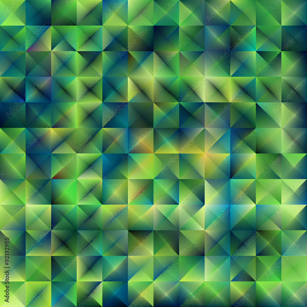 Obraz premium Abstract green shiny geometric background