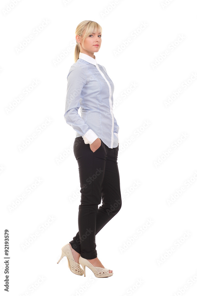 woman on white background woman on white background