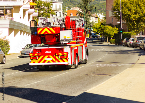 fire truck on the streets of Gap