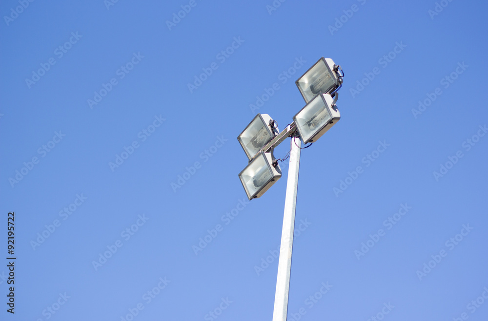 projector lamp in a park in France projector lamp in a park in France