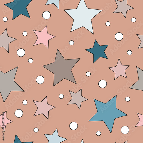 Seamless Christmas background with stars