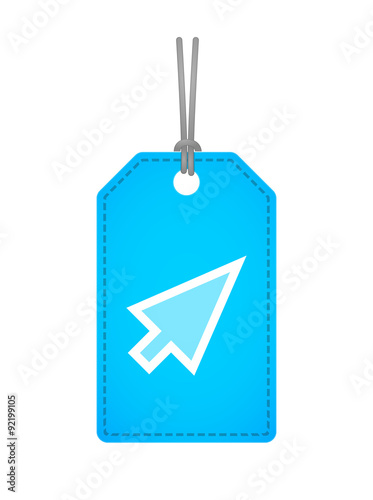 Isolated label icon with a cursor