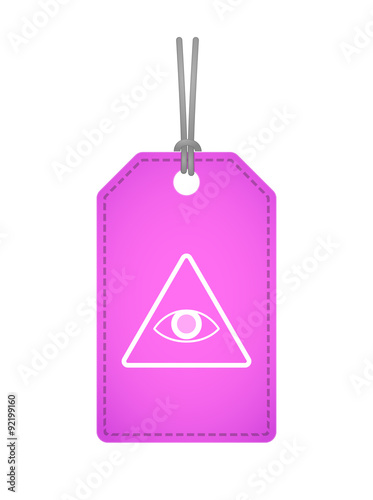 Isolated label icon with an all seeing eye