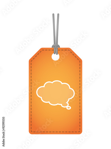 Isolated label icon with a comic cloud balloon