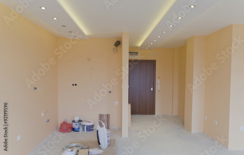 Freshly painted room with modern LED lighting  Sofia  Bulgaria  