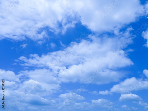 White Cloud in blue sky in the morning