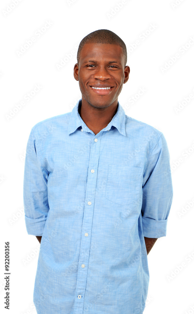 Handsome African American man isolated on white Handsome African American man isolated on white