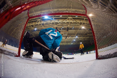 Photography ice hockey goalkeeper
