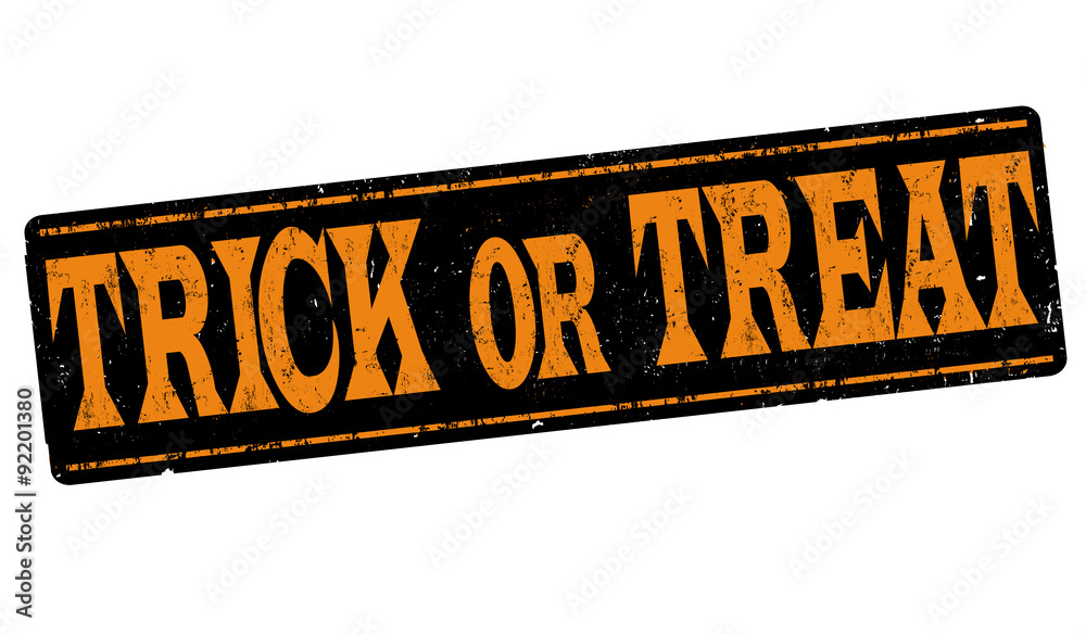 Fototapeta premium Trick or treat stamp