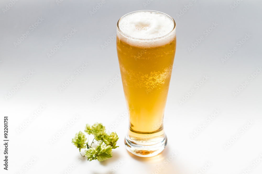 Light beer isolated from white Light beer isolated from white