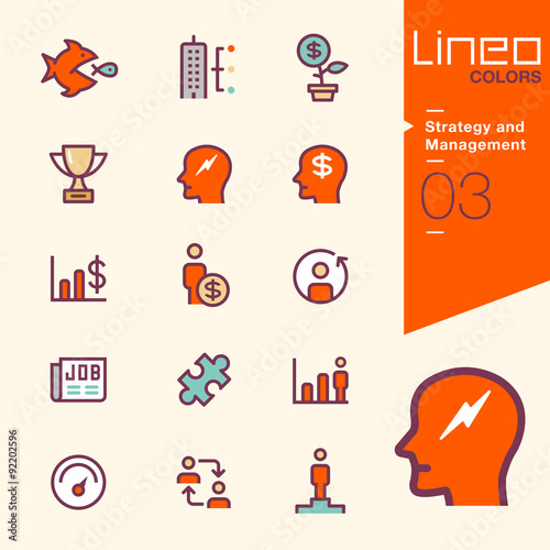 Lineo Colors - Strategy and Management icons