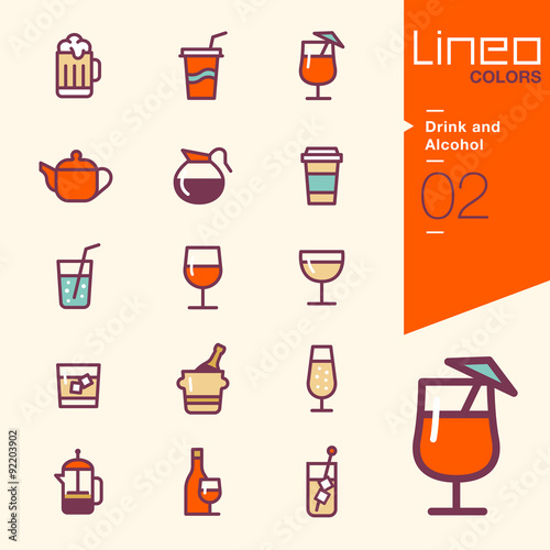 Lineo Colors - Drink and Alcohol icons