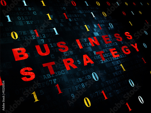 Business concept: Business Strategy on Digital background