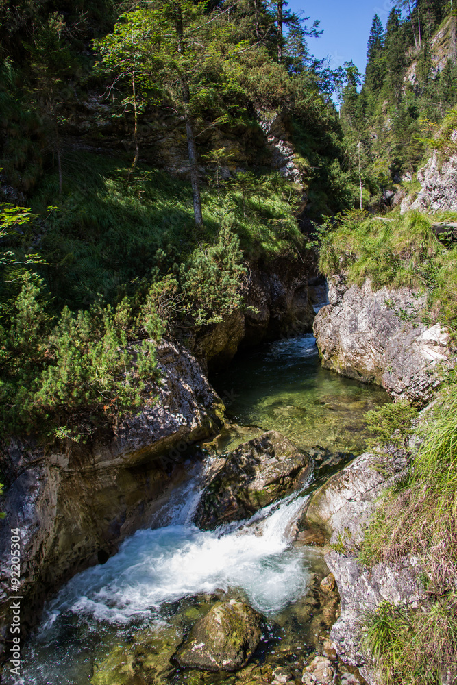 Wasserfälle in der Weißbachschlucht Wasserfälle in der Weißbachschlucht