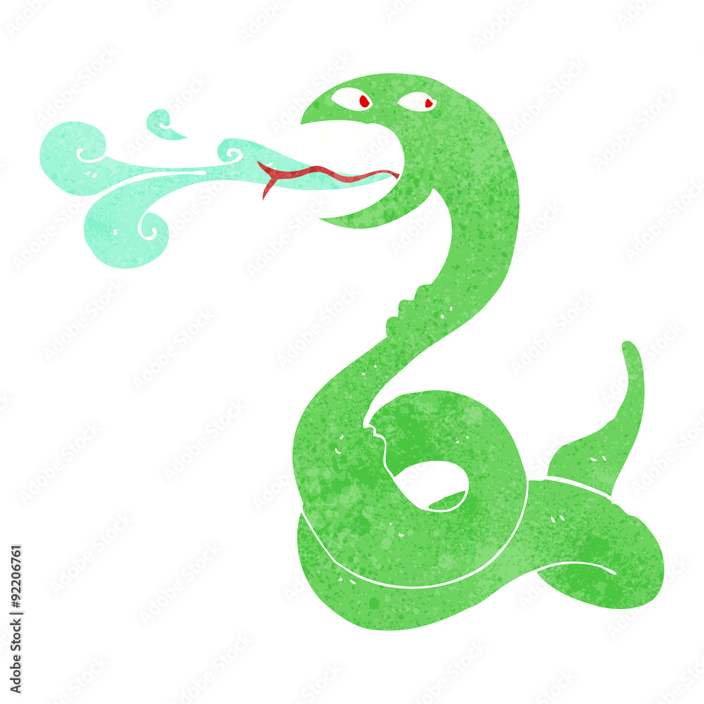 Fototapeta premium cartoon hissing snake