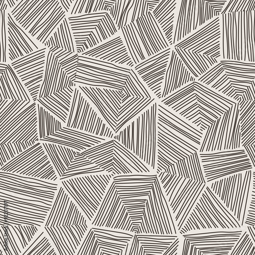 Vector seamless pattern of polygonal lines in a network