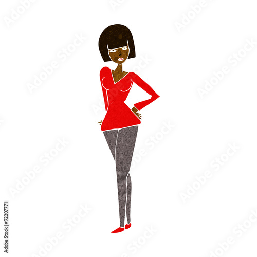 cartoon pretty woman