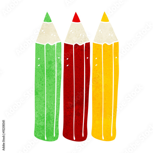 cartoon coloring pencils
