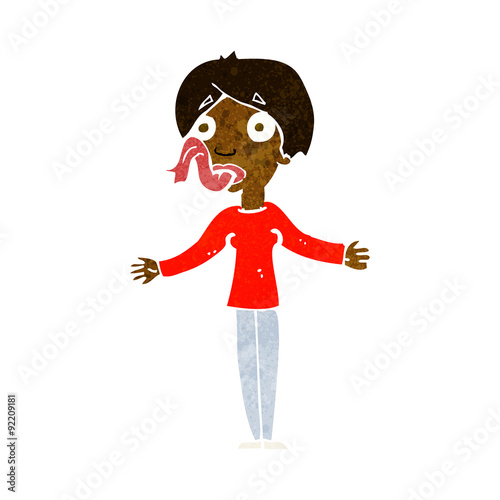 cartoon woman telling lies