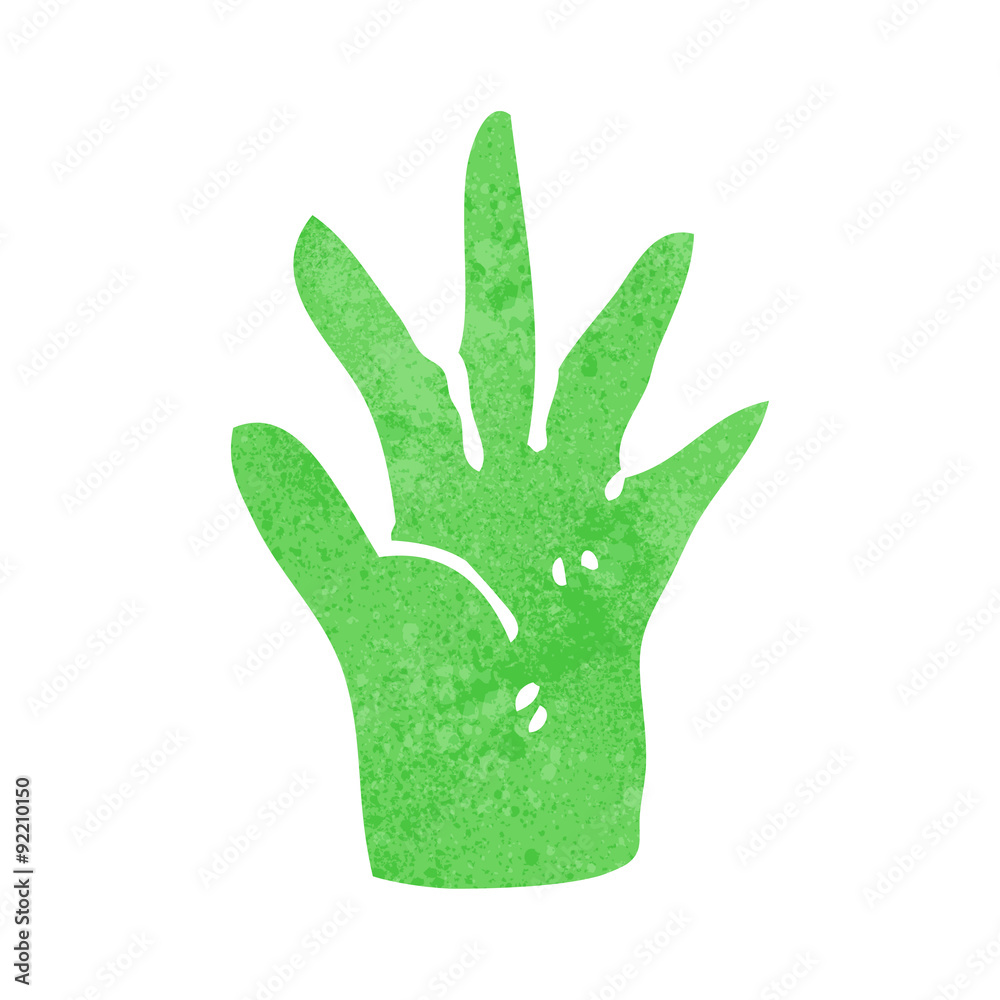 cartoon green hand symbol cartoon green hand symbol