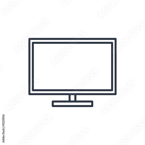 outline icon of monitor