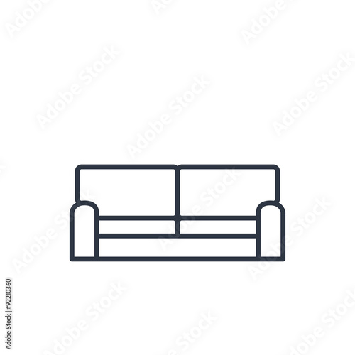 outline icon of sofa