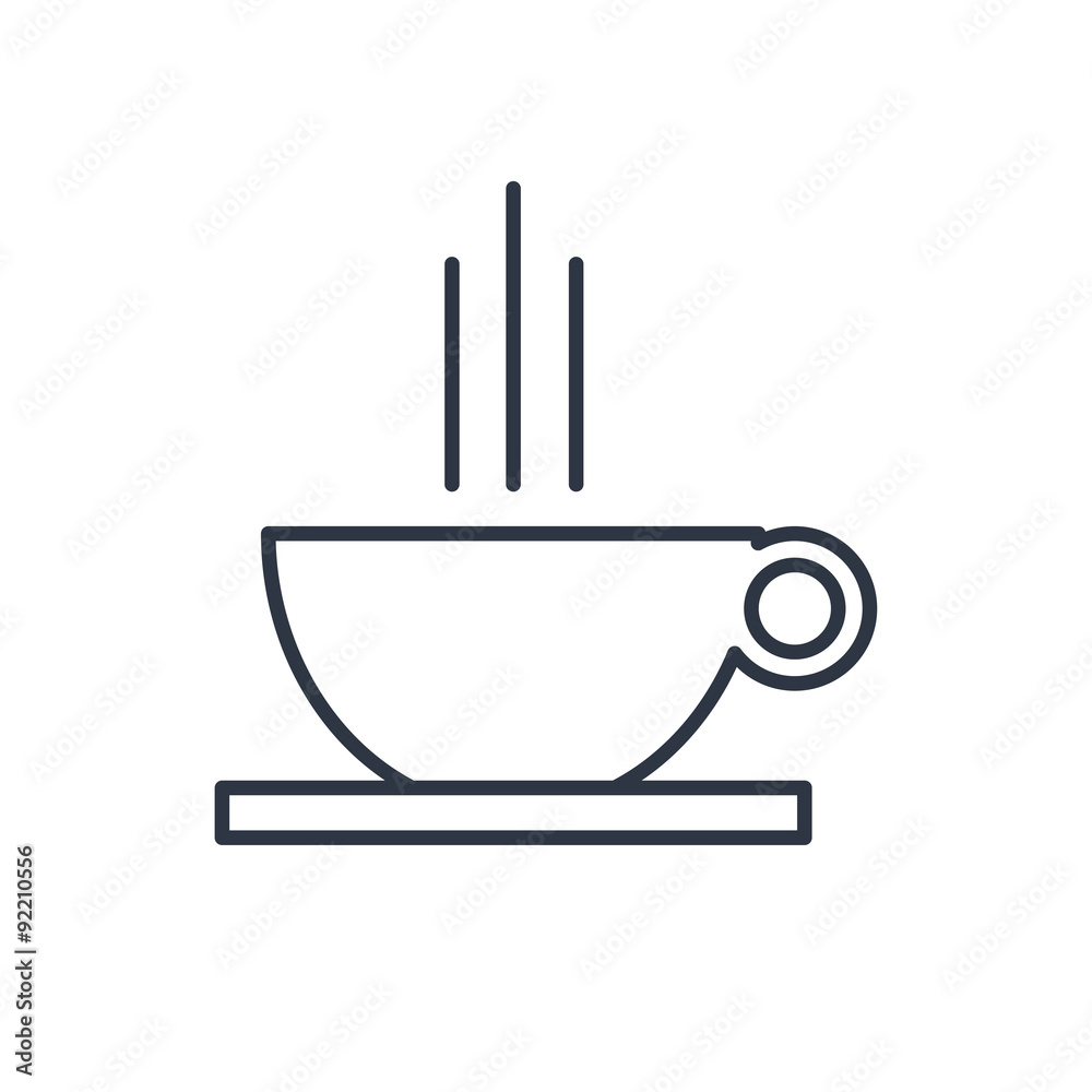 outline icon of coffee cup outline icon of coffee cup
