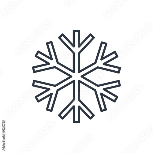 xmas outline icon of snow