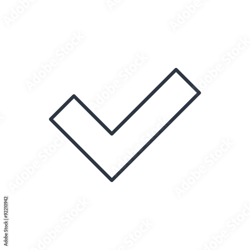 outline icon of check Free Download outline icon of check - GFXLoad