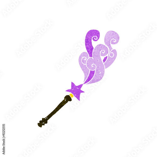 cartoon magic wand casting spell