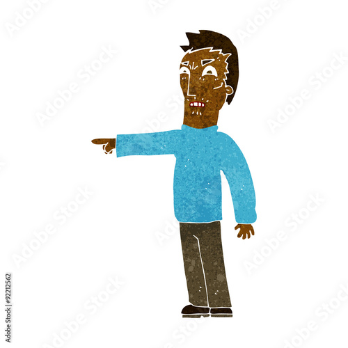 cartoon angry man pointing