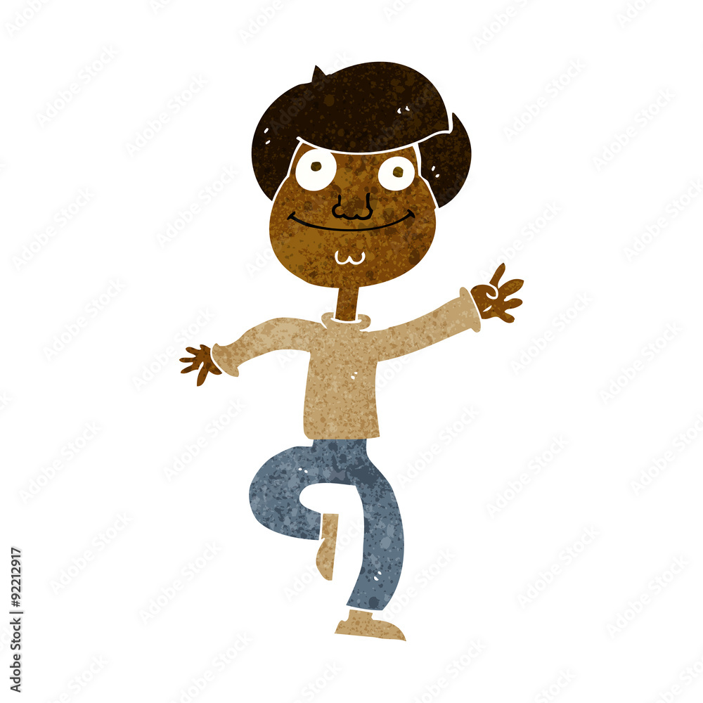 Obraz premium cartoon dancing man