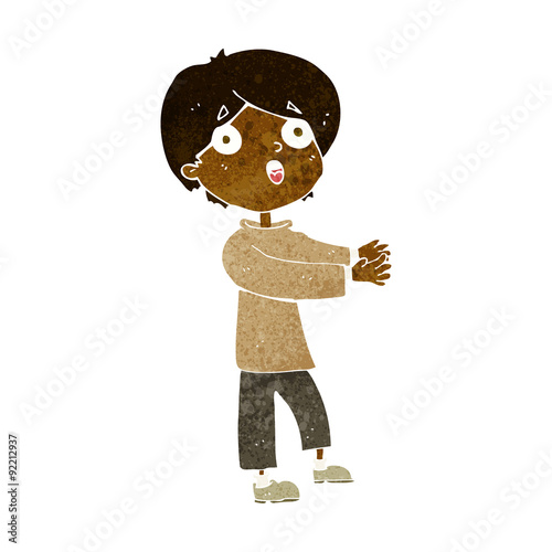 cartoon shocked boy