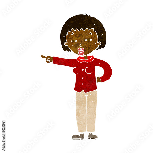 cartoon woman telling off