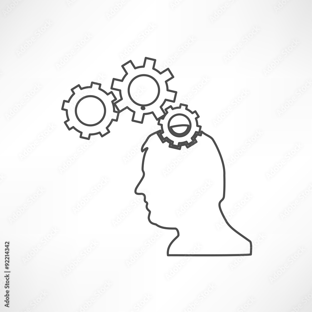 Gear head icon Gear head icon