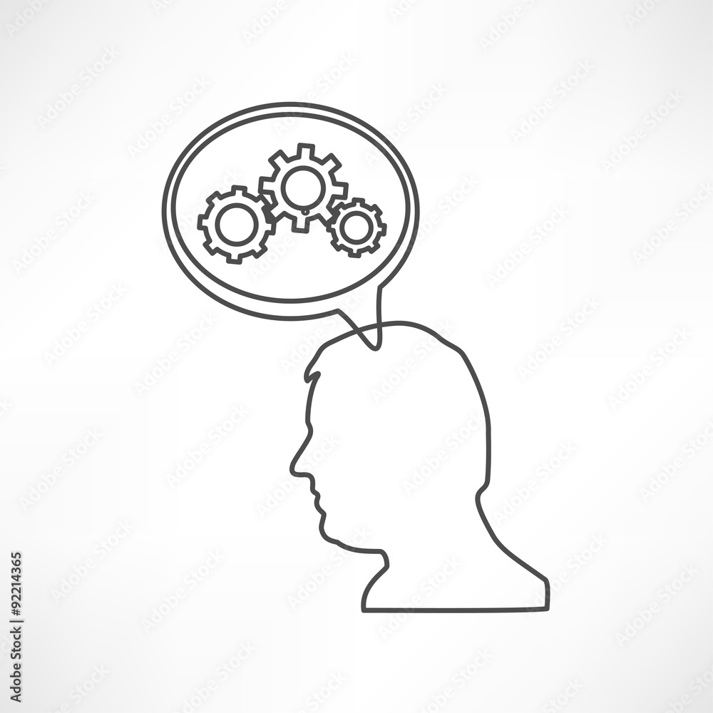 Gear head icon Gear head icon