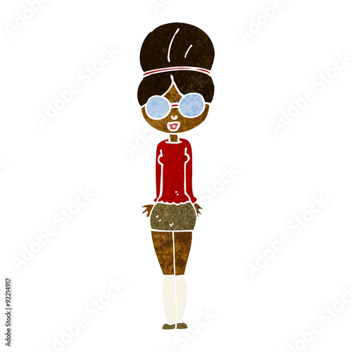 cartoon librarian woman
