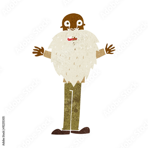 cartoon bearded old man