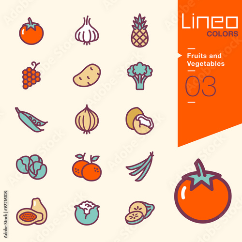 Lineo Colors - Fruits and Vegetables icons